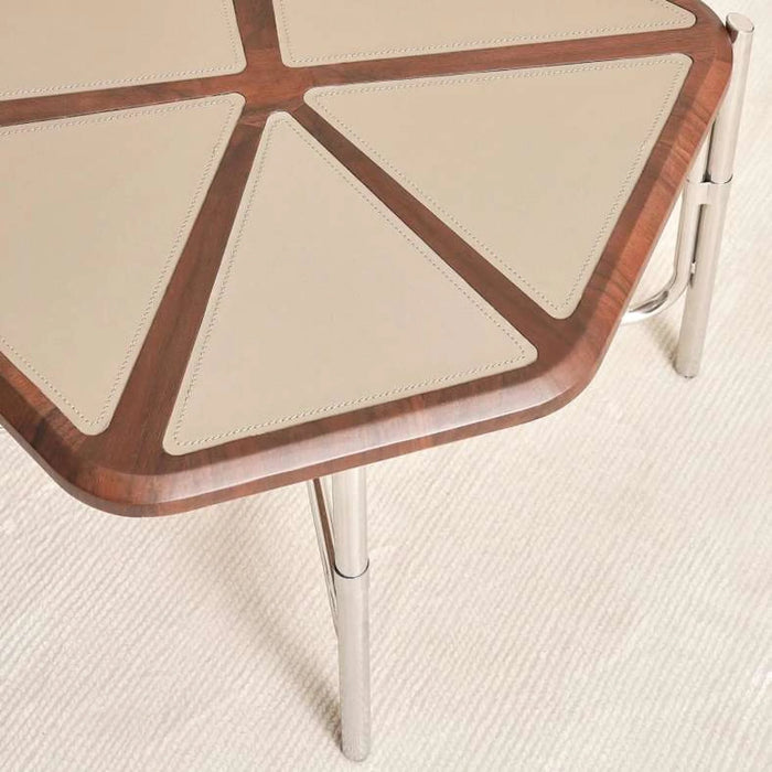 Aden End Table Veneer - Walnut Silver