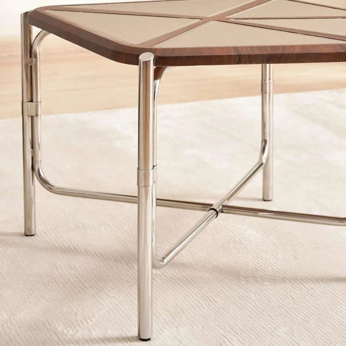 Aden End Table Veneer - Walnut Silver