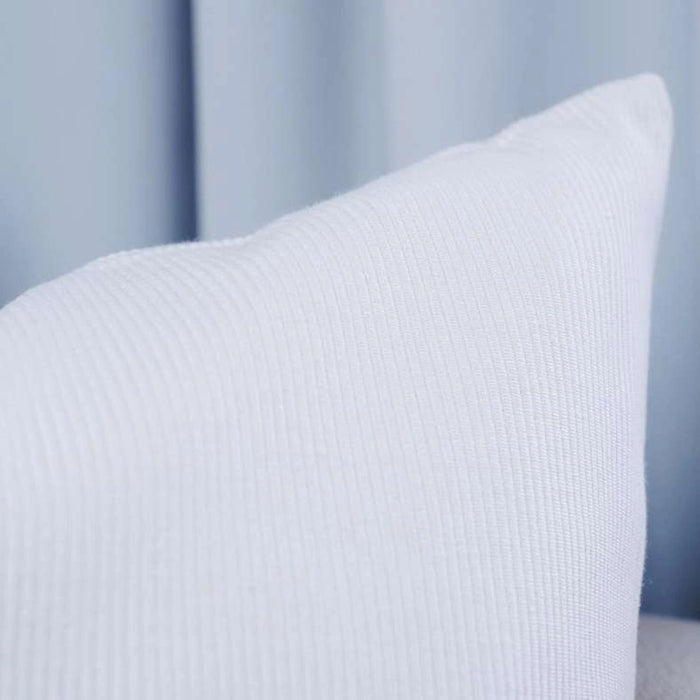 Aden Pin Rib S/2 Cushion Cover White Pan Home