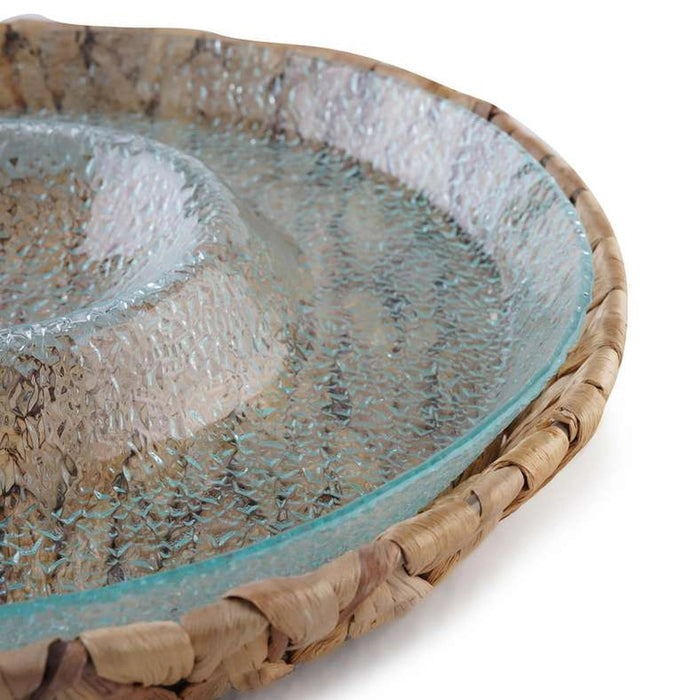Aenon Chip Dip Serving Platter - Clear Pan Home