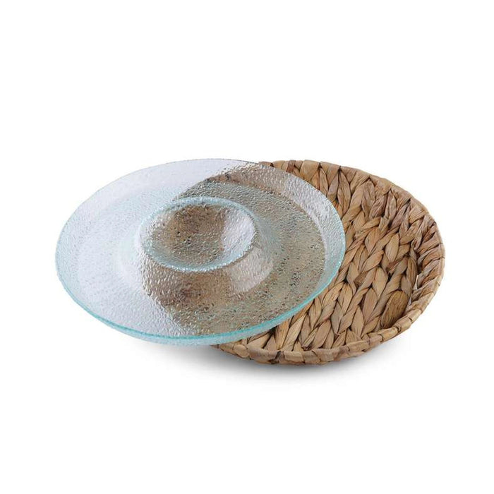 Aenon Chip Dip Serving Platter - Clear Pan Home