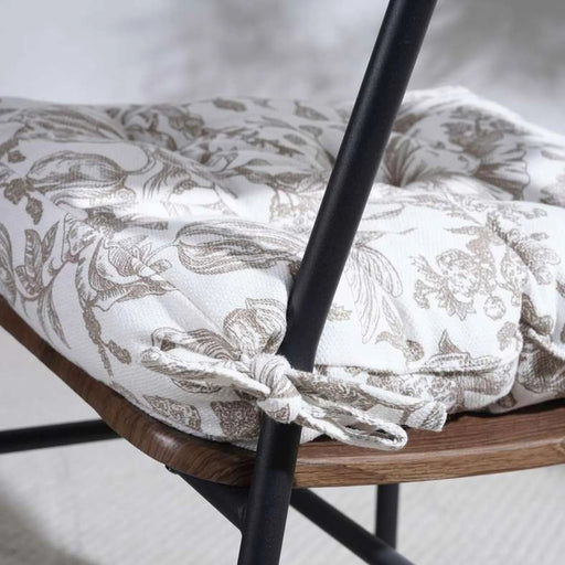Affinity Floral Chairpad 40X40Cm - Beige Pan Home