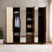 Agira 6 Door Wardrobe Veneer - Brown & White Pan Home