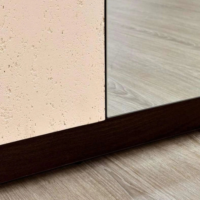 Agira 6 Door Wardrobe Veneer - Brown & White Pan Home
