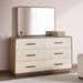 Agira Dresser With Mirror Veneer - Brown & White Pan Home