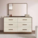 Agira Dresser With Mirror Veneer - Brown & White Pan Home