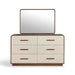 Agira Dresser With Mirror Veneer - Brown & White Pan Home