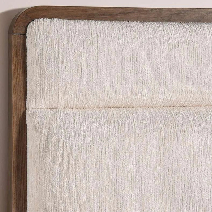 Agira King Bed 180X200 Cm Upholstered - Beige & Brown Pan Home