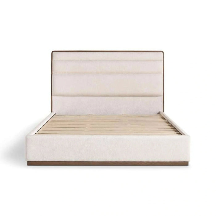 Agira King Bed 180X200 Cm Upholstered - Beige & Brown Pan Home