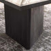 Agnella 4 Seater Dining Table Marble - Beige & Black Pan Home