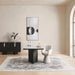 Agnella 4 Seater Dining Table Marble - Beige & Black Pan Home