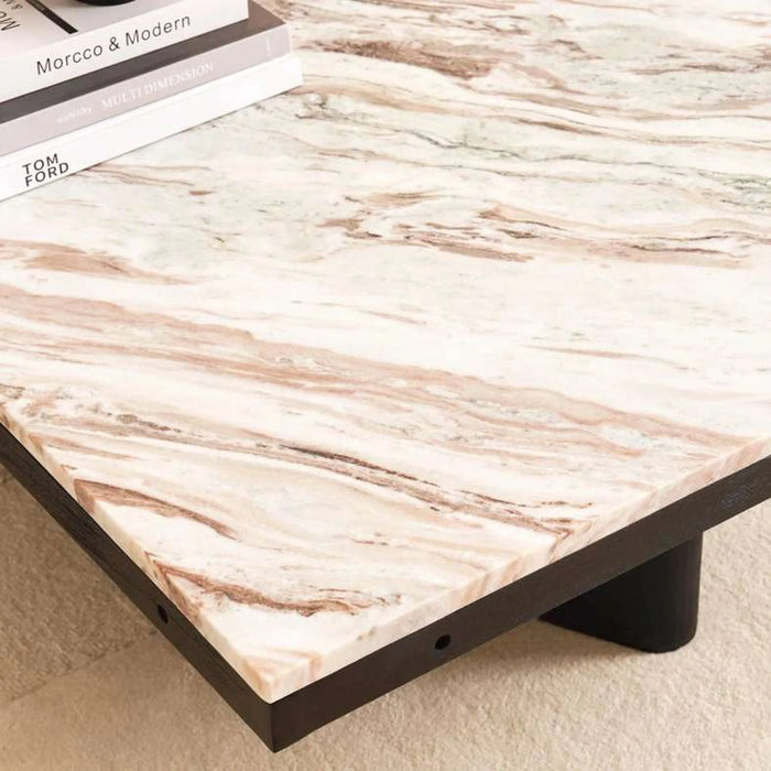 Agnella Coffee Table Marble - Beige & Black