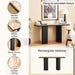 Agnella Console Table Marble - Beige & Black Pan Home