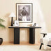 Agnella Console Table Marble - Beige & Black Pan Home