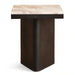 Agnella End Table Marble - Beige & Black Pan Home