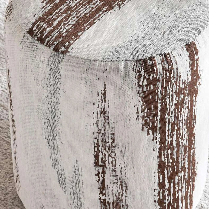 Agostina Textured Pouf 35X35X41Cm- Grey