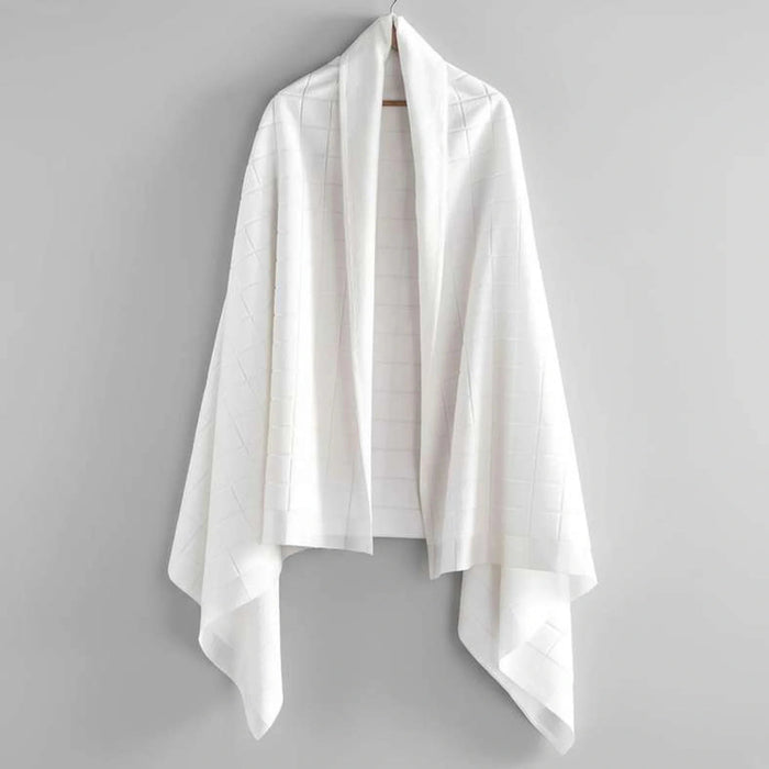 Ahram Check 2 Piece Hajj And Umrah Towel Set 110X215Cm - White Pan Home