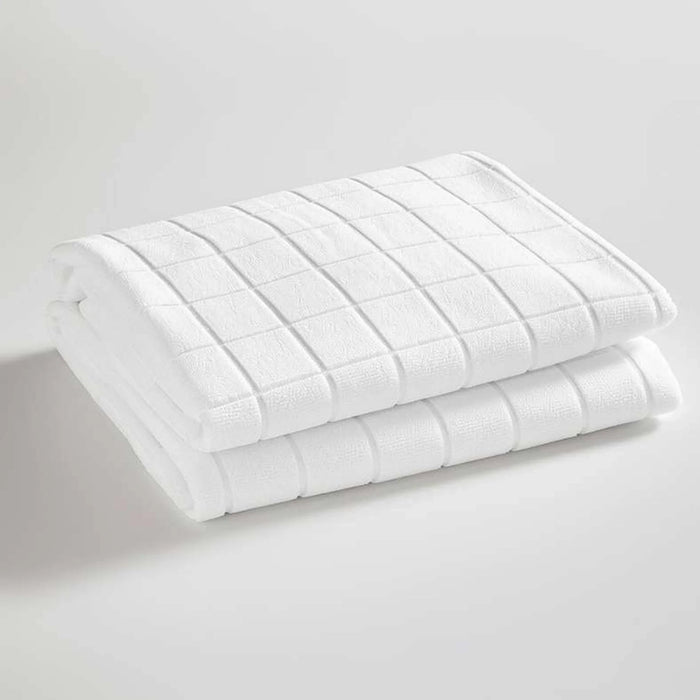 Ahram Check 2 Piece Hajj And Umrah Towel Set 110X215Cm - White Pan Home