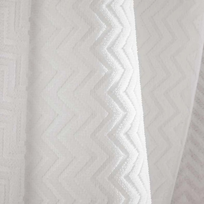Ahram Chevron 2 Piece Hajj And Umrah Towel Set 110X215Cm - White Pan Home
