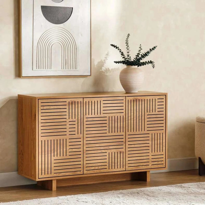 Ahweri Shoe Rack 16 Pairs With 3 Door Veneer - Beige Pan Home