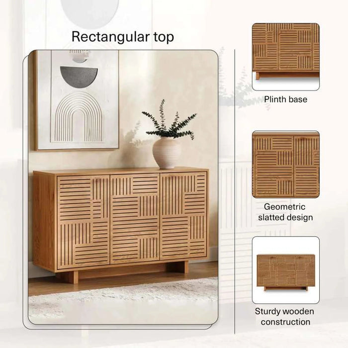Ahweri Shoe Rack 16 Pairs With 3 Door Veneer - Beige Pan Home
