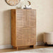 Ahweri Shoe Rack 18 Pairs With 4 Door Veneer - Beige Pan Home