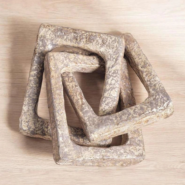 Aidric Paper Mache Hand Painted Decor Chain Accent 38X38X13Cm - Brown Pan Home