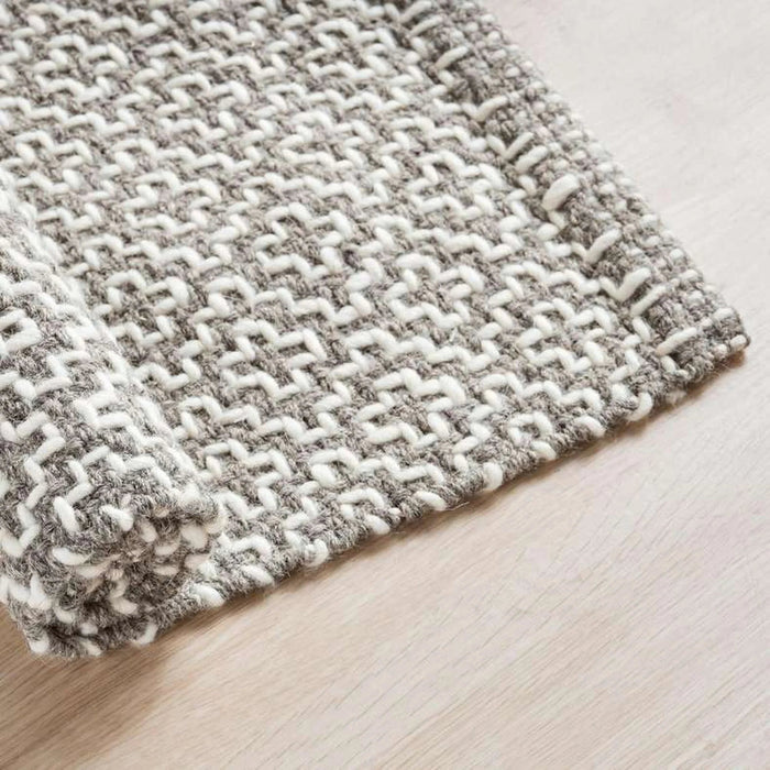 Aiken Handwoven Wool Dhurrie 60X90Cm - Natural Pan Home