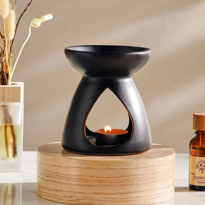 Ain Ceramic Oil Burner 10X10X11Cm - Black