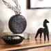 Ainar Ceramic Ribbed Decor Bowl 18.5X18.5X5.5Cm - Black Pan Home