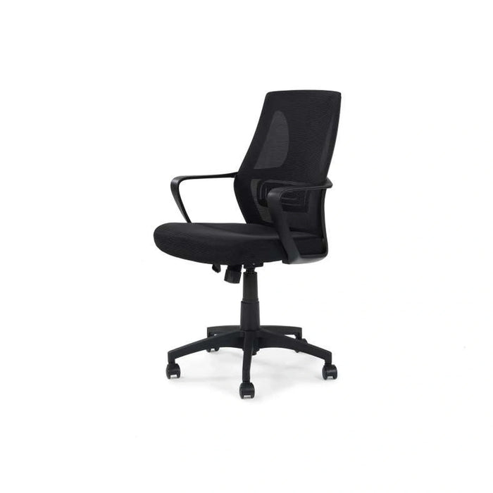 Airway Office Medium Back Chair Mesh Fabric - Black Pan Home