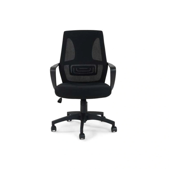 Airway Office Medium Back Chair Mesh Fabric - Black Pan Home