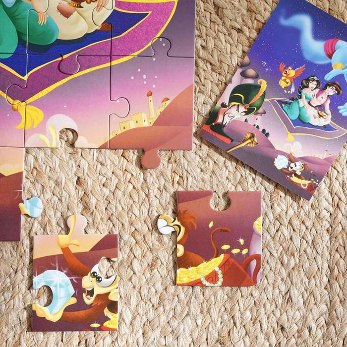 Aladdin And Jasmine Book And 30 Piece Jigsaw Puzzle 27.5X19X4.5Cm  - Multi Pan Home