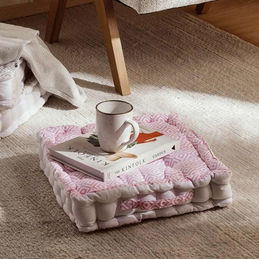 Alan Floor Cushion 40X40X9 Cm -Pink Pan Home