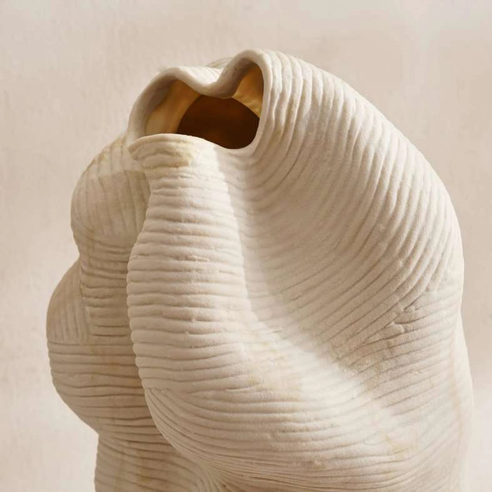 Alaric Polyresin Vase 23X23X40Cm - Beige
