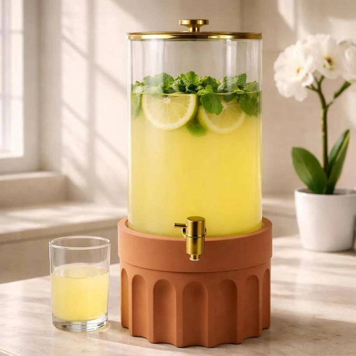 Alazouni Drink Dispenser 5L -Brown Pan Home