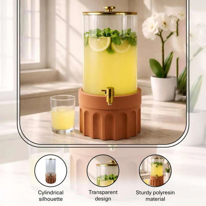 Alazouni Drink Dispenser 5L -Brown Pan Home