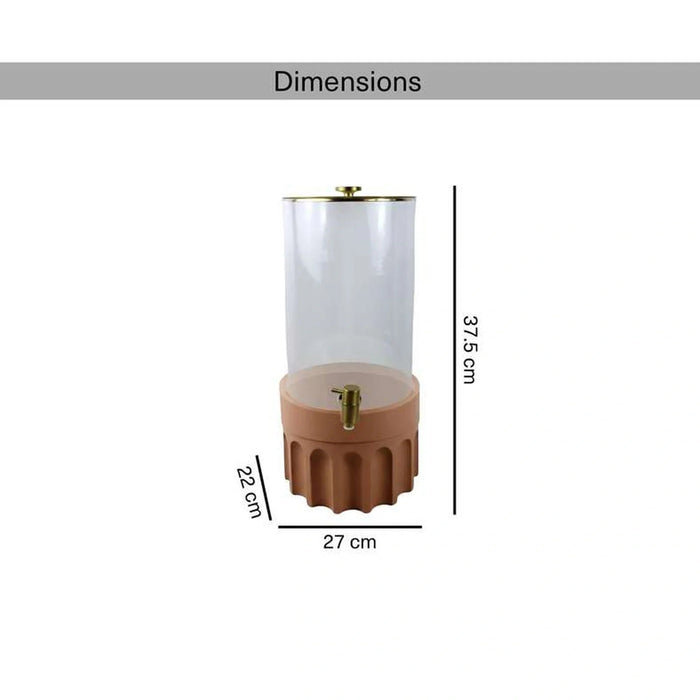 Alazouni Drink Dispenser 5L -Brown Pan Home