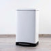 Aldred 40L Square Pedal Bin 35X38X66cm-White Pan Home
