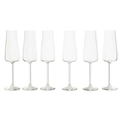 Alex 6-Piece Flute Crystal Glass Set 210Ml -Clear Pan Home