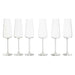 Alex 6-Piece Flute Crystal Glass Set 210Ml -Clear Pan Home