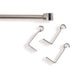 Alexin 16/19Mm Single Curtain Rod Extendable 120X210Cm-Silver Pan Home