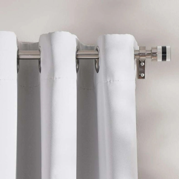 Alexin16/19Mm Single Curtain Rod Extendable 160X300Cm-Silver