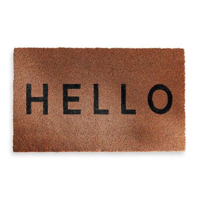 Alfie Hello Door Mat 45X75Cm-Natural/Black