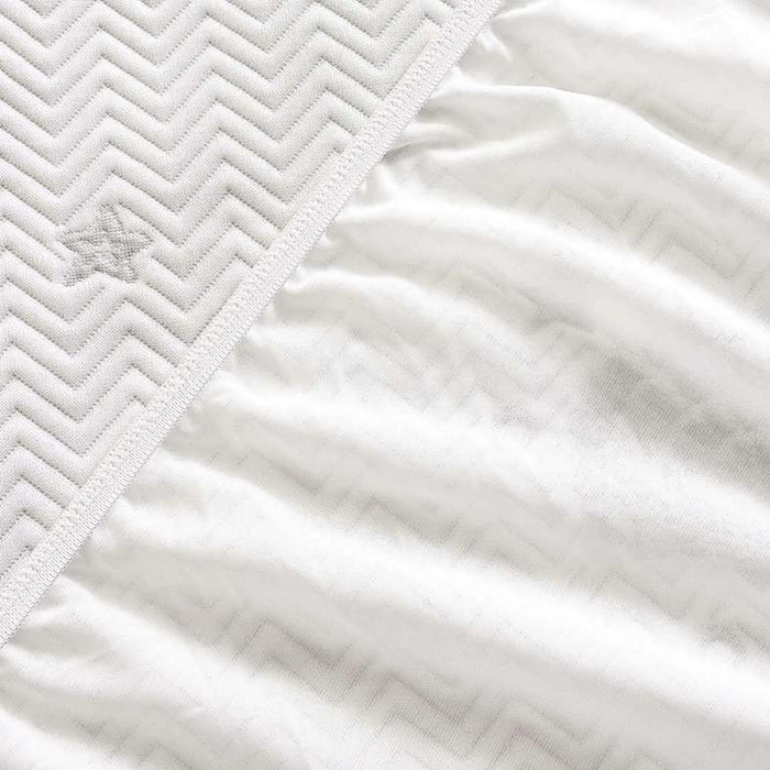 Alginate Jacquard Waterproof Mattress Protector 200X200+33Cm -White Pan Home