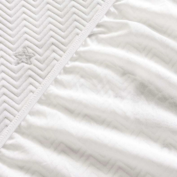 Alginate Jacquard Waterproof Mattress Protector 90X200+33cm -White Pan Home