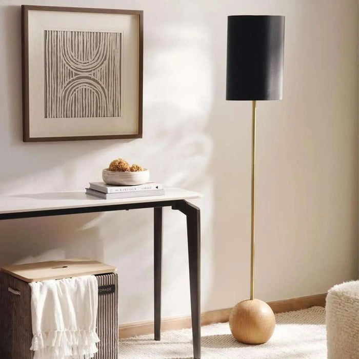 Alhodya E-27 Resin Floor Lamp Dia 26.5X155Cm - Natural