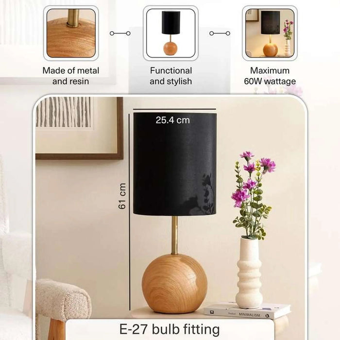 Alhodya E-27 Resin Table Lamp Dia 25.4X61Cm - Natural