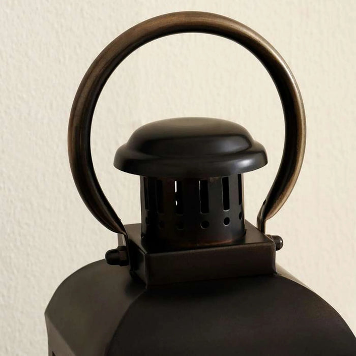 Alina Metal Lantern 14X14X40Cm - Brass Antique