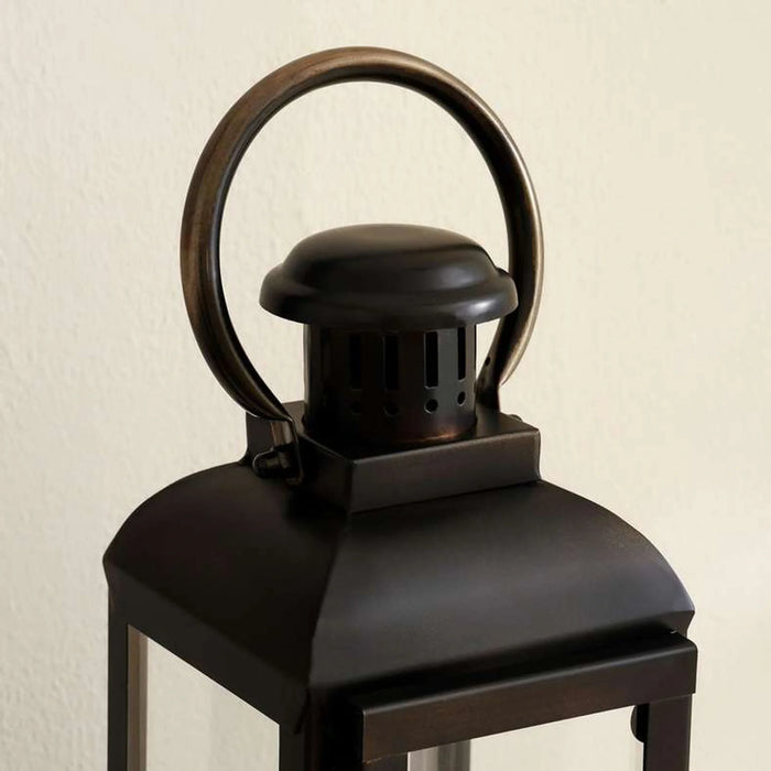 Alina Metal Lantern 14X14X40Cm - Brass Antique